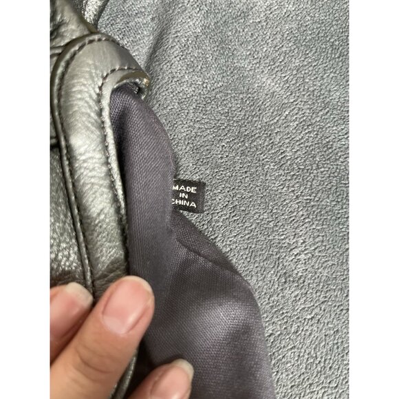 Cole Haan Pewter Leather Satchel Bag-Preowned but Good Condition - Picture 6 of 11